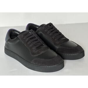 Burberry Leather Sneakers Black/IP Check 7 US (40 Euro) 8075375 IT NIB $690